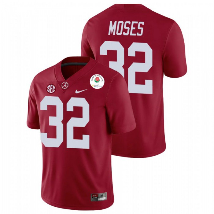 Alabama Crimson Tide Dylan Moses 2021 Rose Bowl College Football Jersey For Men Crimson