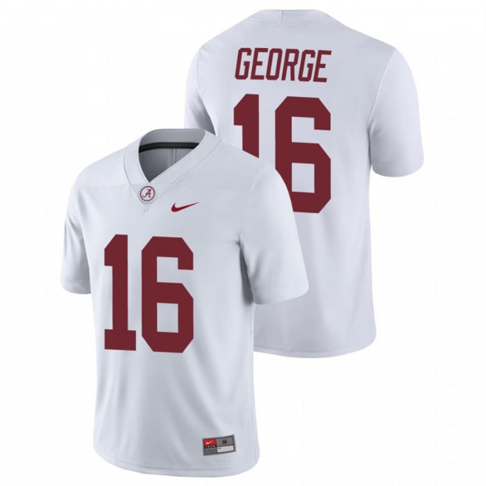 Jayden George Alabama Crimson Tide College Football White Game Jersey