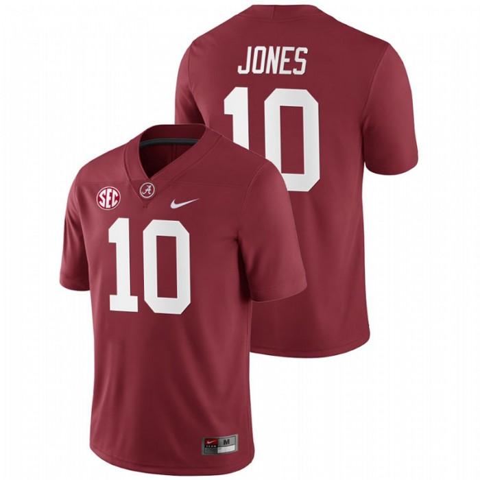 Mac Jones Alabama Crimson Tide College Football Home Game Crimson Jersey For Men