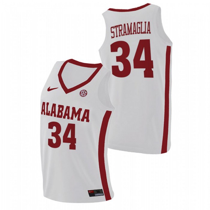 Alabama Crimson Tide College Basketball Paul Stramaglia Swingman Jersey White For Men