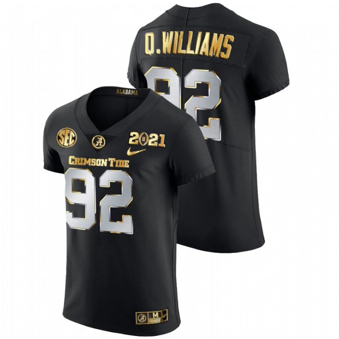 Alabama Crimson Tide Quinnen Williams 2021 National Championship Golden Edition Jersey For Men Black