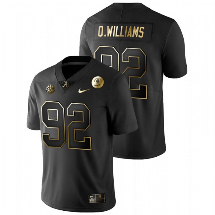 Alabama Crimson Tide Quinnen Williams 2021 Rose Bowl Golden Edition Jersey For Men Black