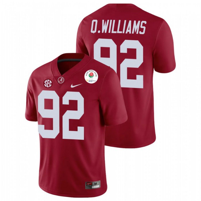 Alabama Crimson Tide Quinnen Williams 2021 Rose Bowl College Football Jersey For Men Crimson