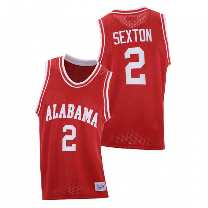 Alabama Crimson Tide Throwback Collin Sexton College Basketball Jersey Red Men