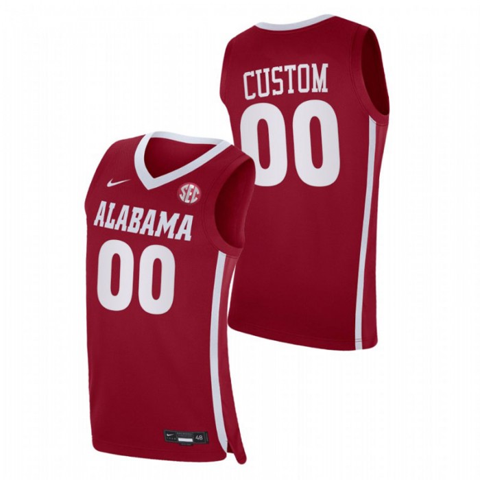 Alabama Crimson Tide Replica Custom College Basketball Jersey Crimson Men