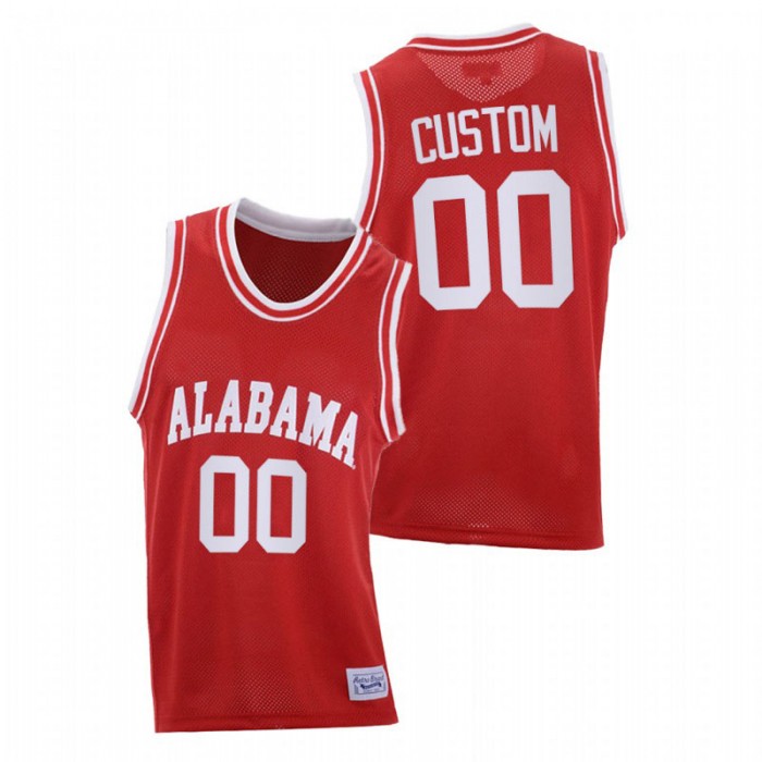 Alabama Crimson Tide Throwback Custom College Basketball Jersey Red Men