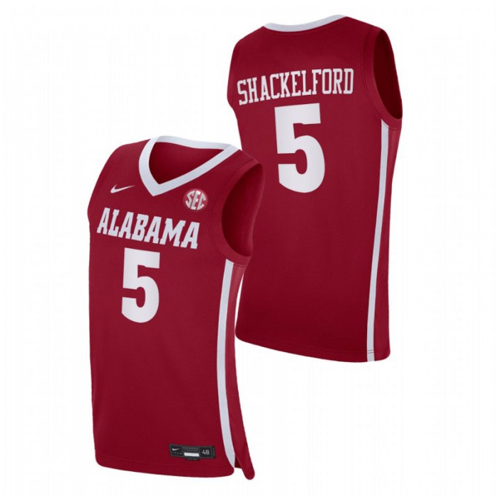 Alabama Crimson Tide Replica Jaden Shackelford College Basketball Jersey Crimson Men