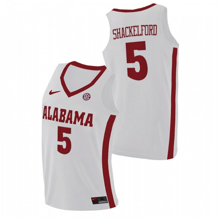 Alabama Crimson Tide Replica Jaden Shackelford College Basketball Jersey White Men