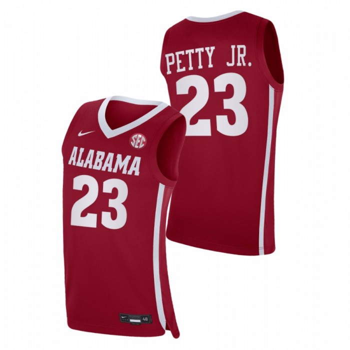 Alabama Crimson Tide Replica John Petty Jr. College Basketball Jersey Crimson Men