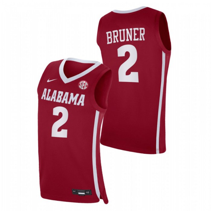 Alabama Crimson Tide Replica Jordan Bruner College Basketball Jersey Crimson Men