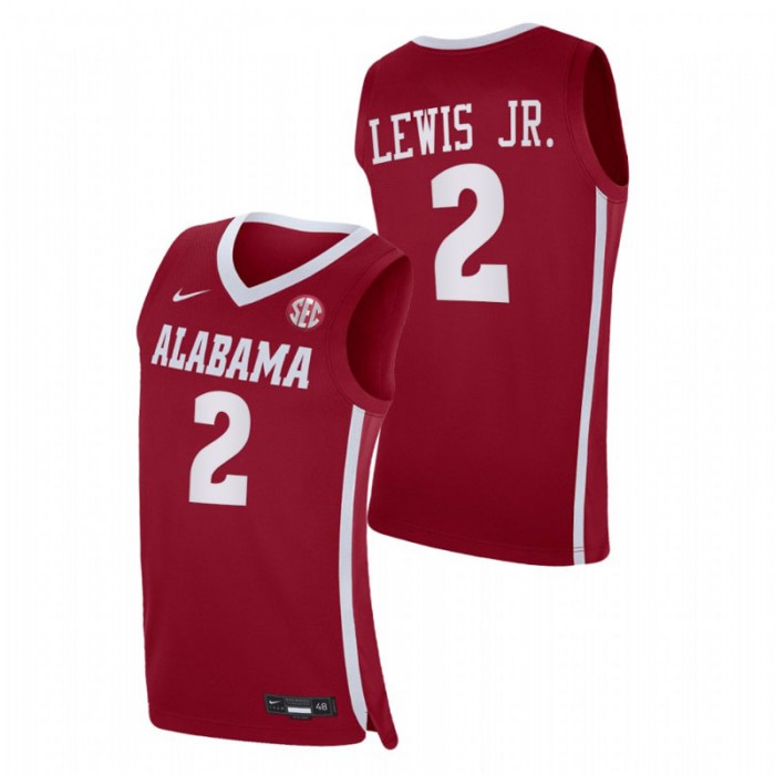 Alabama Crimson Tide Replica Kira Lewis Jr. College Basketball Jersey Crimson Men