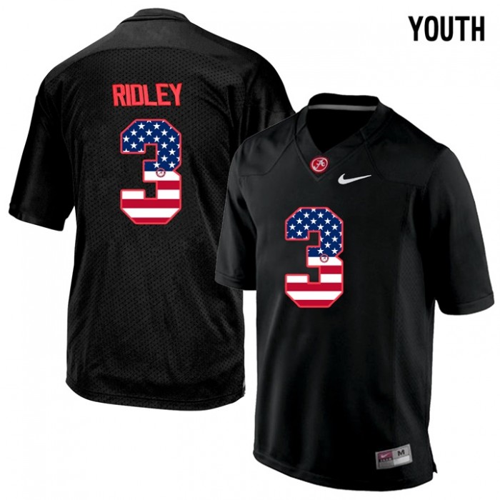 Youth Calvin Ridley Alabama Crimson Tide Blackout NCAA Football US Flag Fashion Jersey