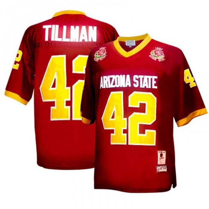 Arizona State Sun Devils #42 Pat Tillman Red Football For Men Jersey