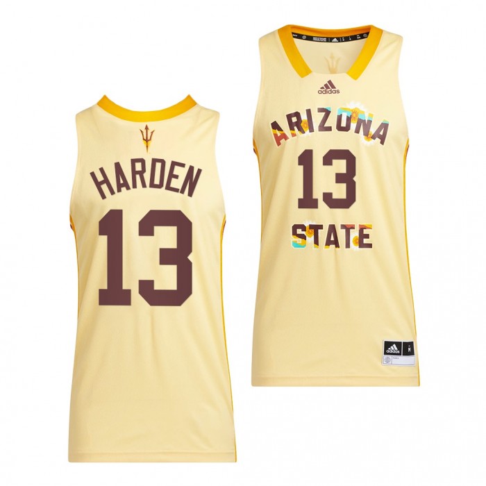 Arizona State Sun Devils James Harden Honoring Black Excellence 2022 Uniform Yellow #13 Basketball Jersey