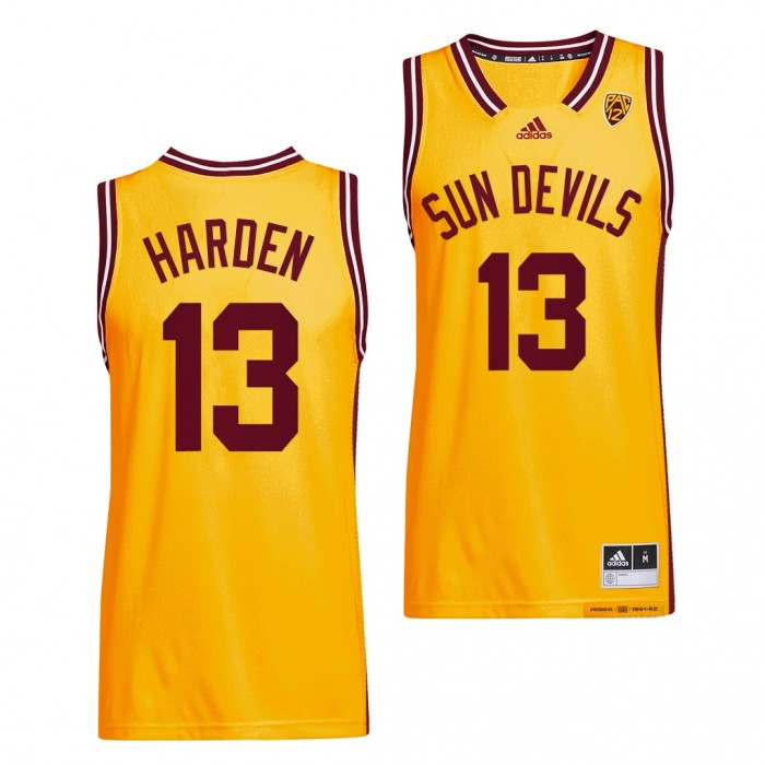 James Harden #13 Arizona State Sun Devils Reverse Retro Alumni Basketball Gold Jersey