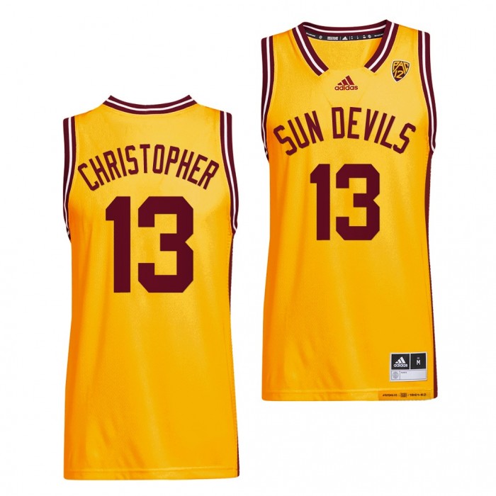 Josh Christopher #13 Arizona State Sun Devils Reverse Retro Alumni Basketball Gold Jersey