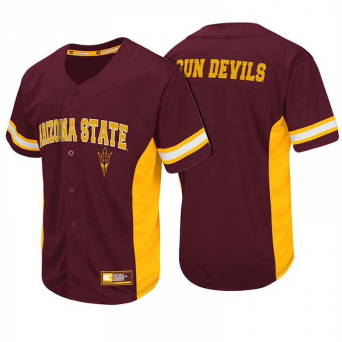 Male Arizona State Sun Devils Maroon NCAA Baseball Jersey