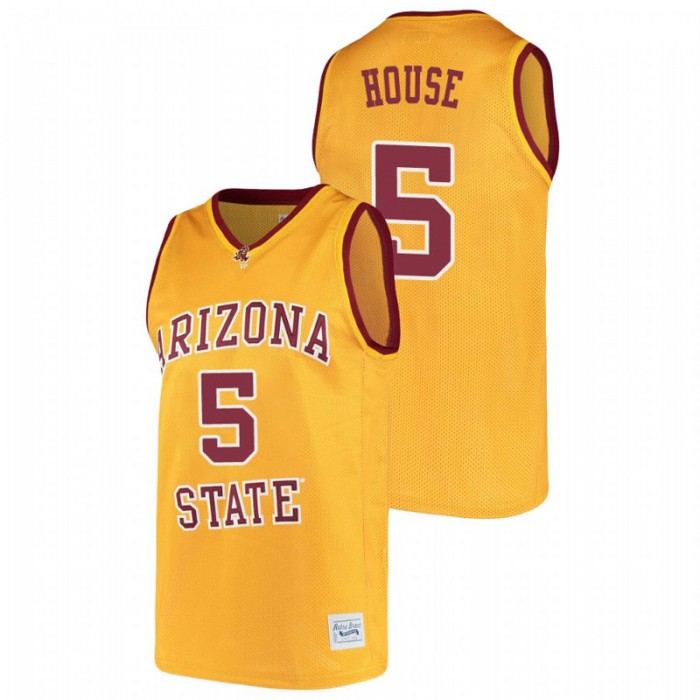 Arizona State Sun Devils Alumni Eddie House College Basketball Jersey Gold For Men
