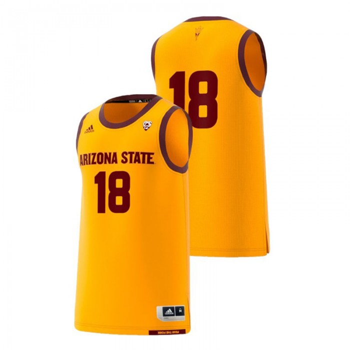 Arizona State Sun Devils Adidas Replica Gold College Basketball Swingman Jersey