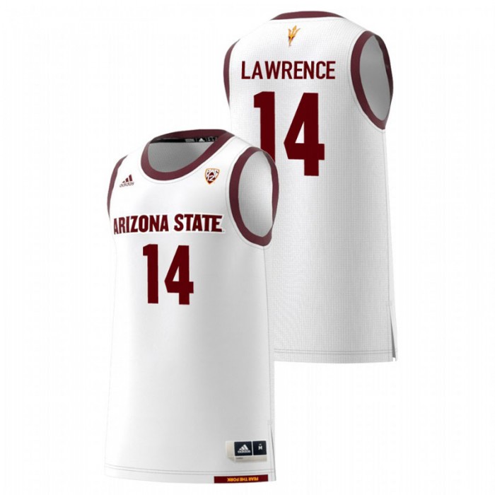 Arizona State Sun Devils College Basketball White Kimani Lawrence Replica Jersey For Men