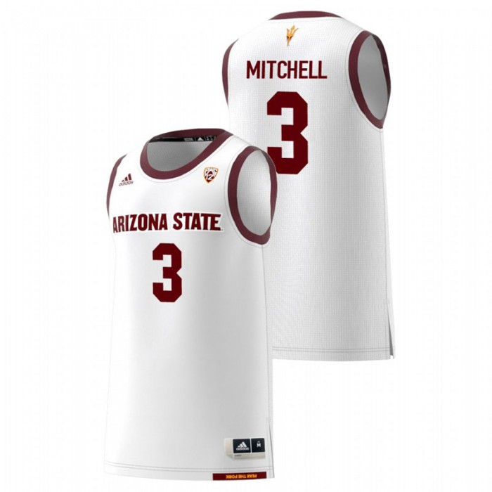 Arizona State Sun Devils College Basketball White Mickey Mitchell Replica Jersey For Men