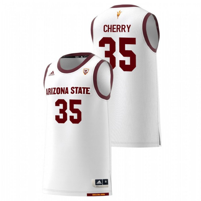 Arizona State Sun Devils College Basketball White Taeshon Cherry Replica Jersey For Men