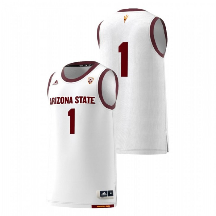 Arizona State Sun Devils Adidas Replica White College Basketball Swingman Jersey
