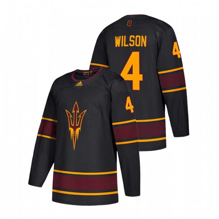 Jacob Wilson Arizona State Sun Devils Replica Black College Hockey Jersey