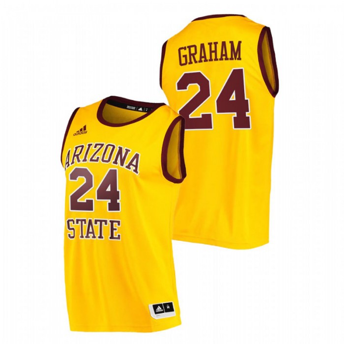 Arizona State Sun Devils College Basketball Jalen Graham Player Jersey Gold Men