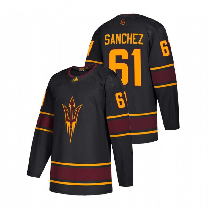 James Sanchez Arizona State Sun Devils Replica Black College Hockey Jersey