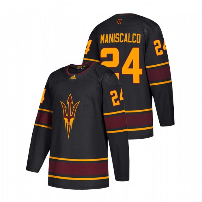 Joshua Maniscalco Arizona State Sun Devils Replica Black College Hockey Jersey