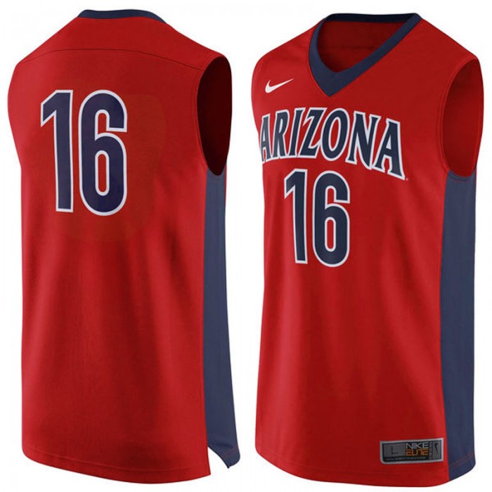 Arizona Wildcats #16 Red Basketball For Men Jersey
