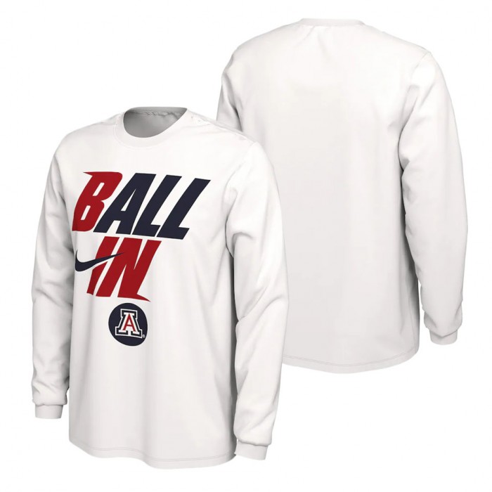 Arizona Wildcats Nike Ball In Bench Long Sleeve T-Shirt White