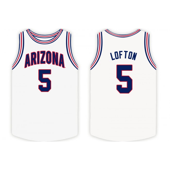 Arizona Wildcats Kenny Lofton White Original Retro Brand College Basketball Jersey