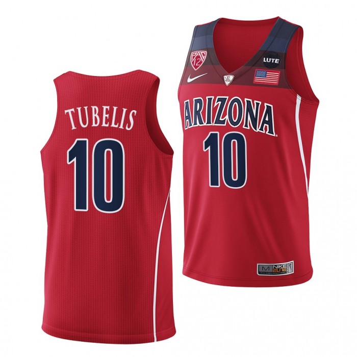 Azuolas Tubelis #10 Arizona Wildcats 2021-22 College Basketball Replica Red Jersey