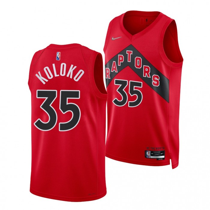 Arizona Wildcats 2022 NBA Draft Christian Koloko #35 Raptors Red Jersey Icon Edition