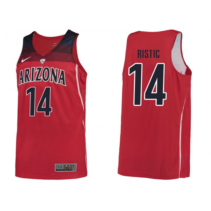 Male Dusan Ristic Arizona Wildcats Red College Basketball Player Apparel Basketball Jersey