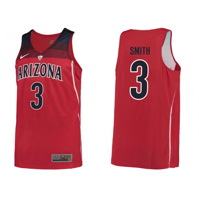 Male Dylan Smith Arizona Wildcats Red College Basketball Player Apparel Basketball Jersey