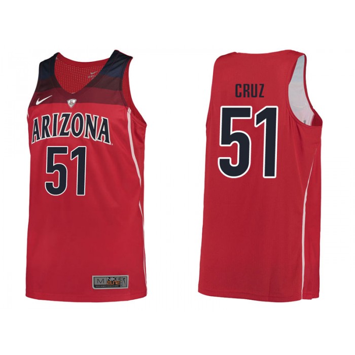 Male Paulo Cruz Arizona Wildcats Red College Basketball Player Apparel Basketball Jersey