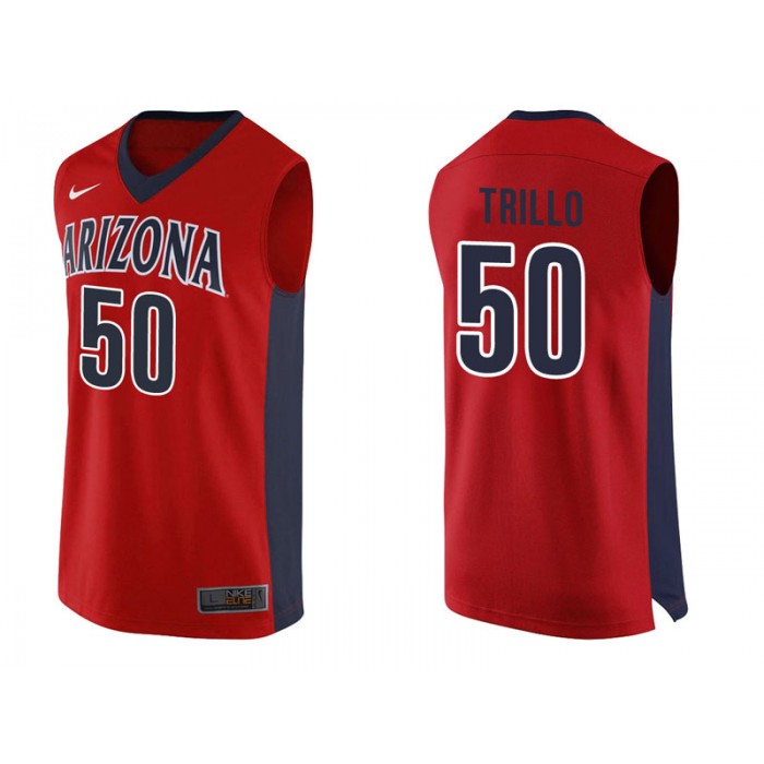 Male Tyler Trillo Arizona Wildcats Red College Basketball Player Apparel Basketball Jersey