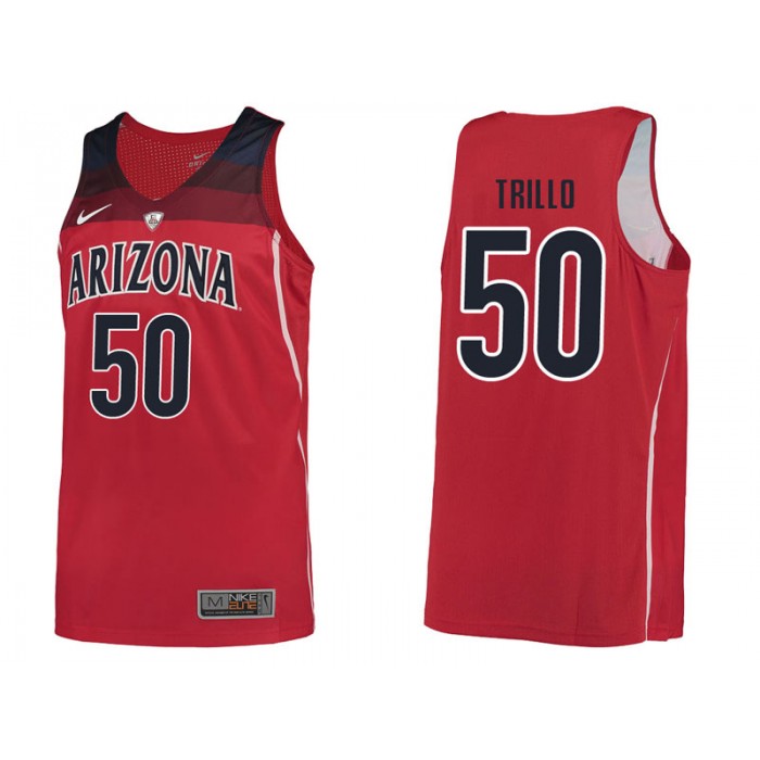 Male Tyler Trillo Arizona Wildcats Red College Team Basketball Performance Jersey