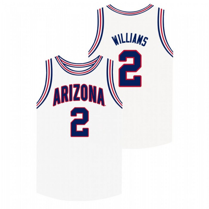 Arizona Wildcats White Brandon Williams College Basketball Jersey For Men