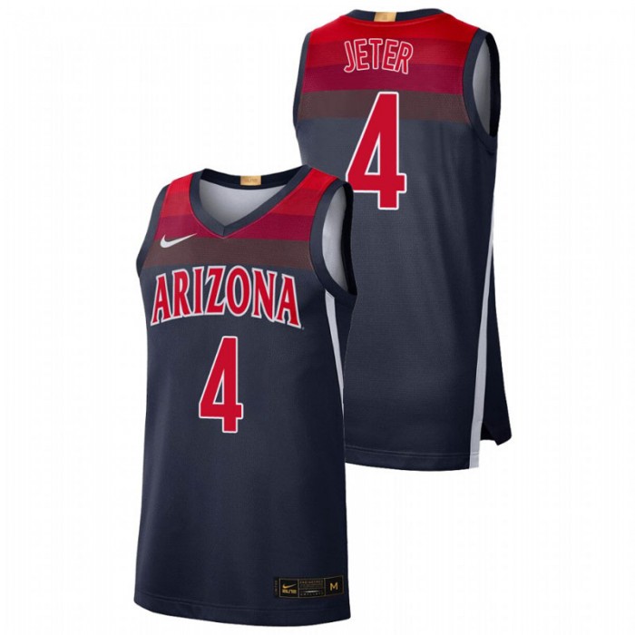 Arizona Wildcats Chase Jeter Jersey College Baketball Navy Limited For Men