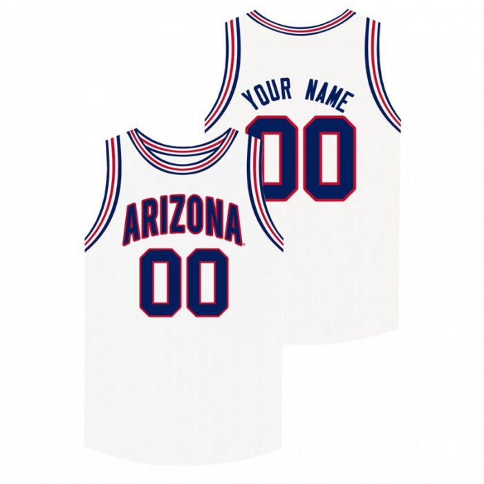 Arizona Wildcats White Custom College Basketball Jersey For Men