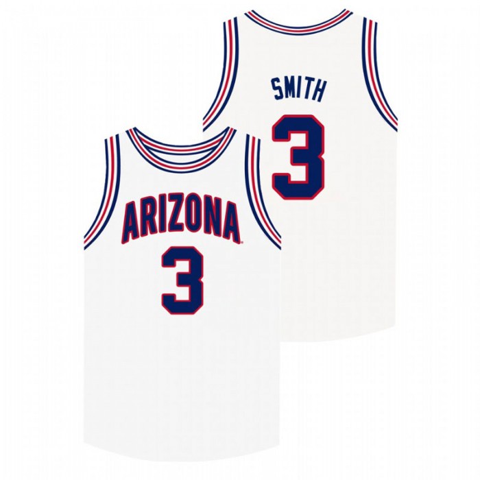 Arizona Wildcats White Dylan Smith College Basketball Jersey For Men