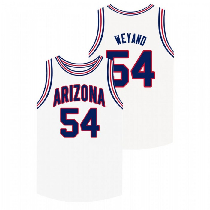 Arizona Wildcats White Matt Weyand College Basketball Jersey For Men