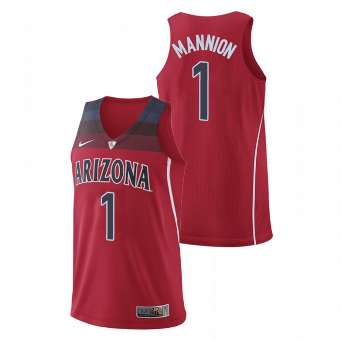 Arizona Wildcats Nico Mannion Jersey College Basketball Red Hyper Elite Authentic For Men