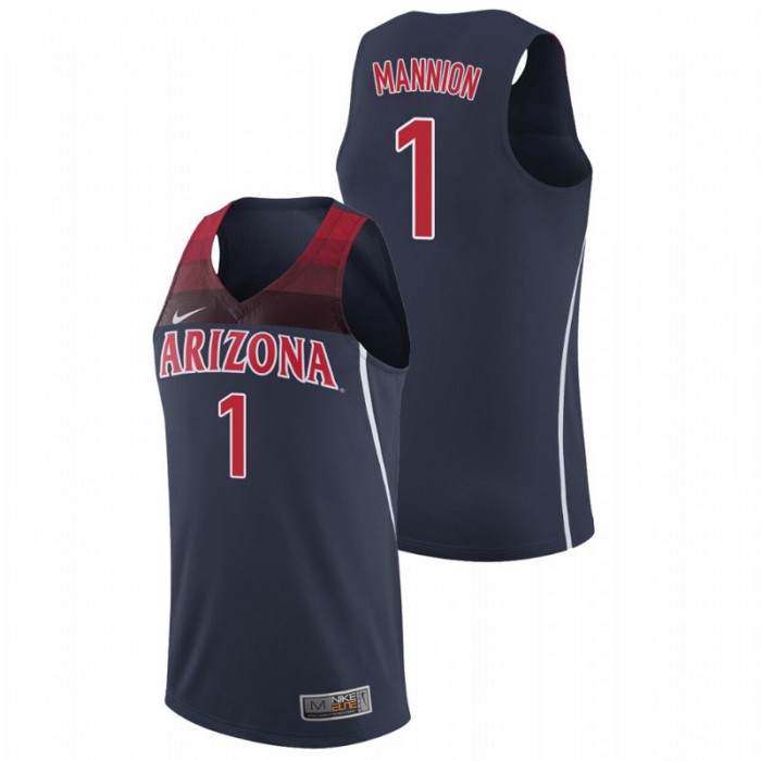 Arizona Wildcats Nico Mannion Jersey College Basketball Navy Replica For Men