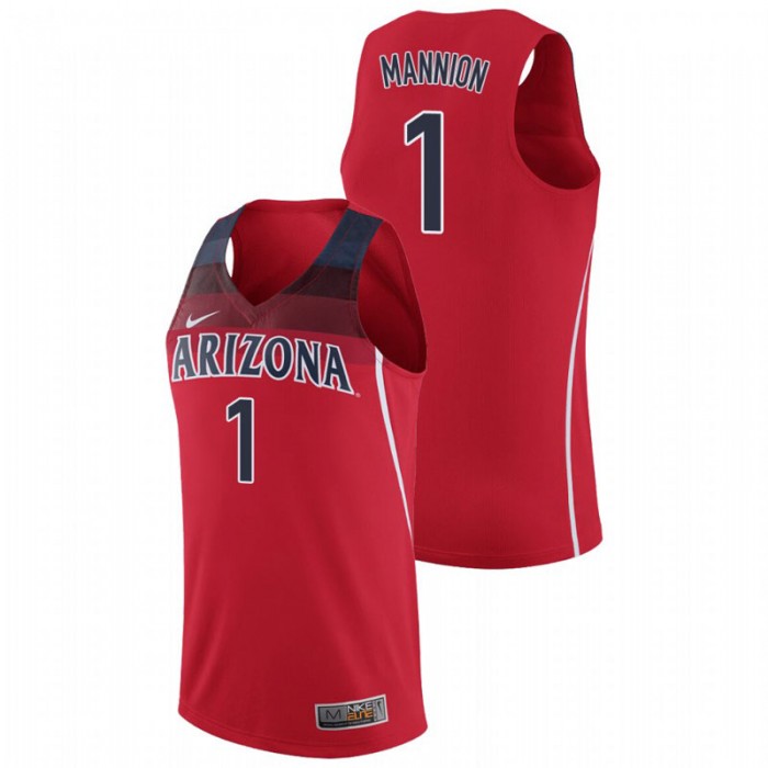 Arizona Wildcats Nico Mannion Jersey College Basketball Red Replica For Men