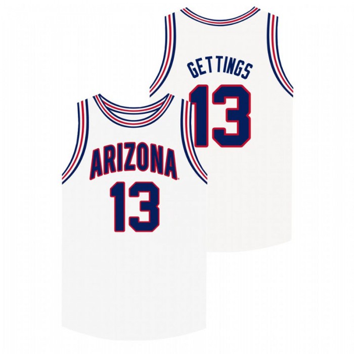 Arizona Wildcats White Stone Gettings College Basketball Jersey For Men